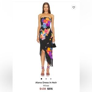 Mirae Alana Dress in Black with Floral Print
